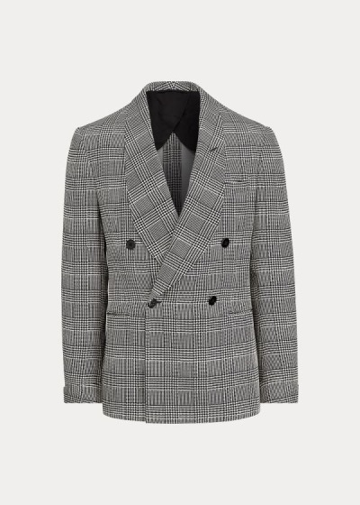 Blazer Ralph Lauren Hombre Negros / Blancos - Handmade Plaid - XQLTA8045